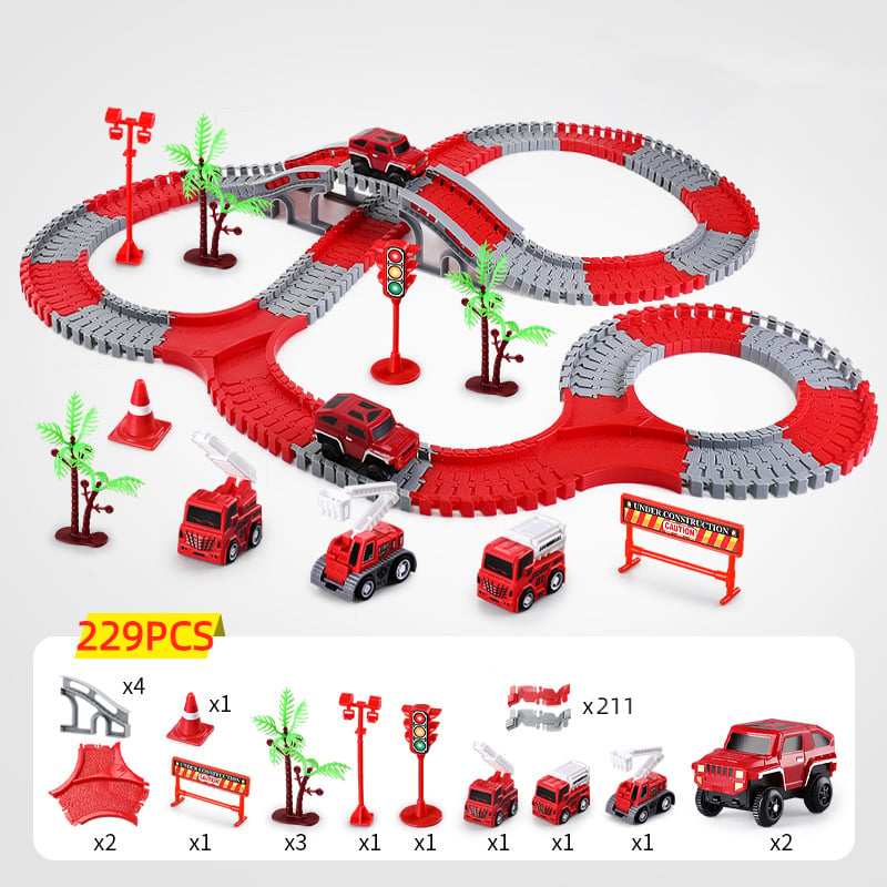 Kletshuts™ FlexibleTrack - Flexibilní železniční dráha hračková sada