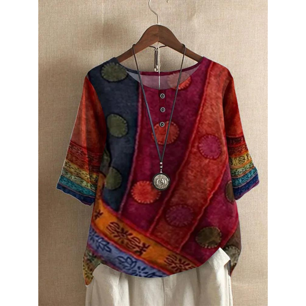 Valerie - Barevný boho-top