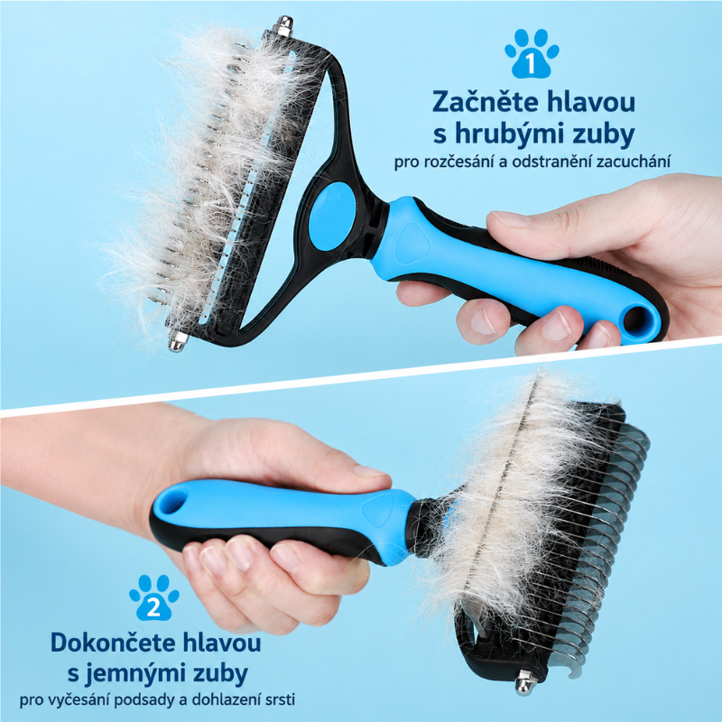 1+1 ZDARMA Kartáč na vyčesávání srsti – až o 90 % méně chlupů