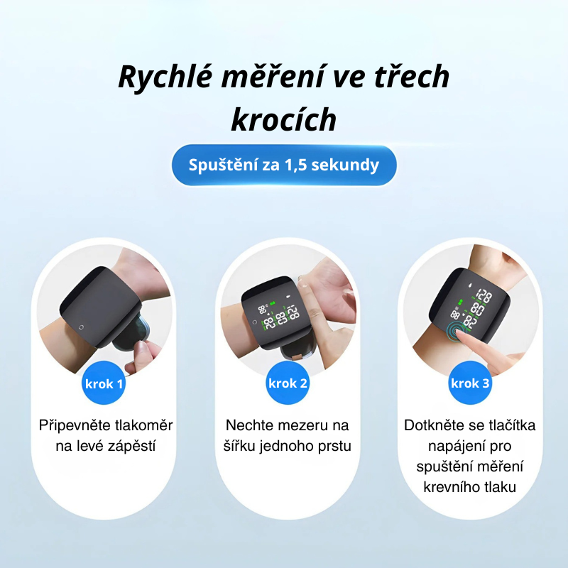 Monitor krevního tlaku na zápěstí Brightaur™