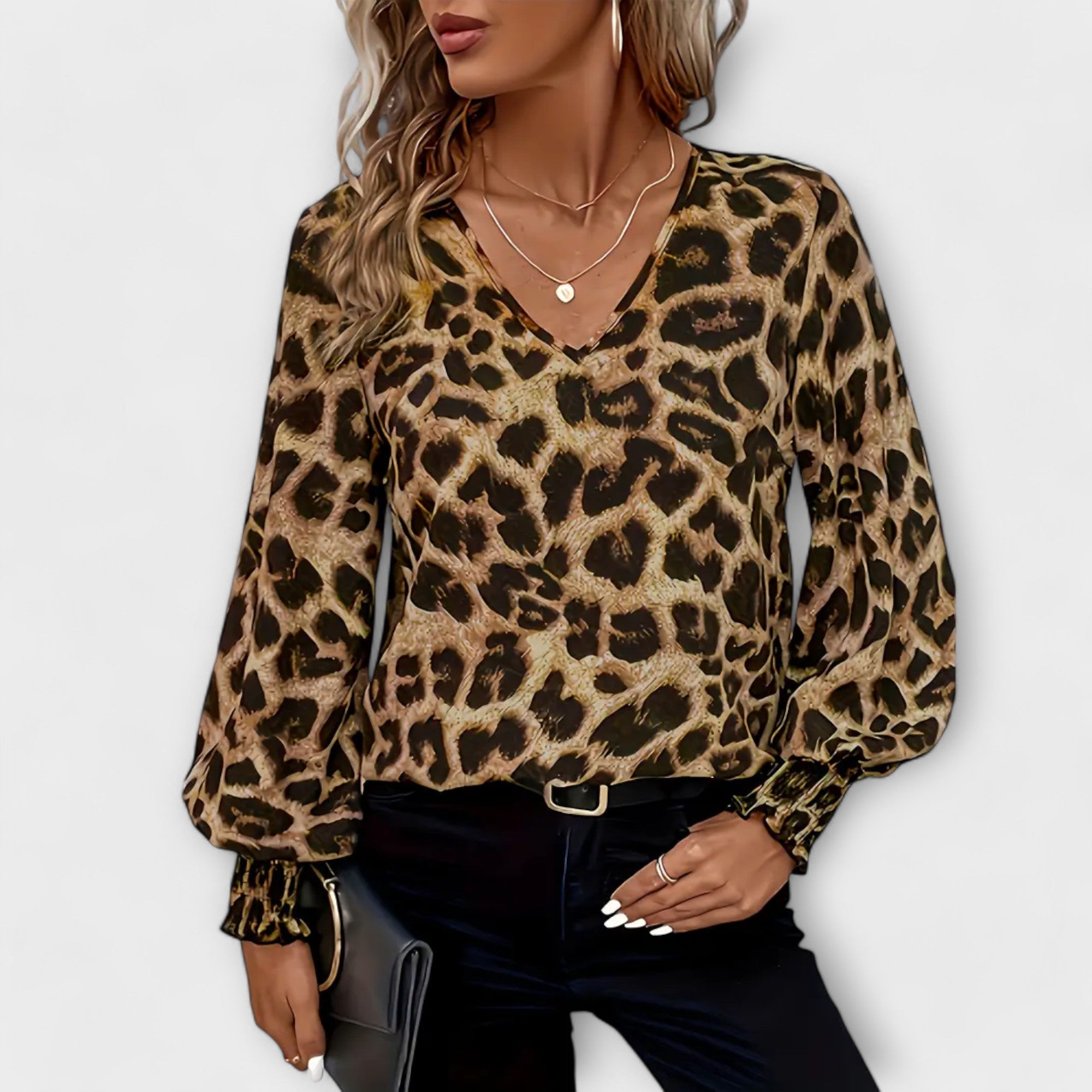 Stylová blůza s leopardím vzorem
