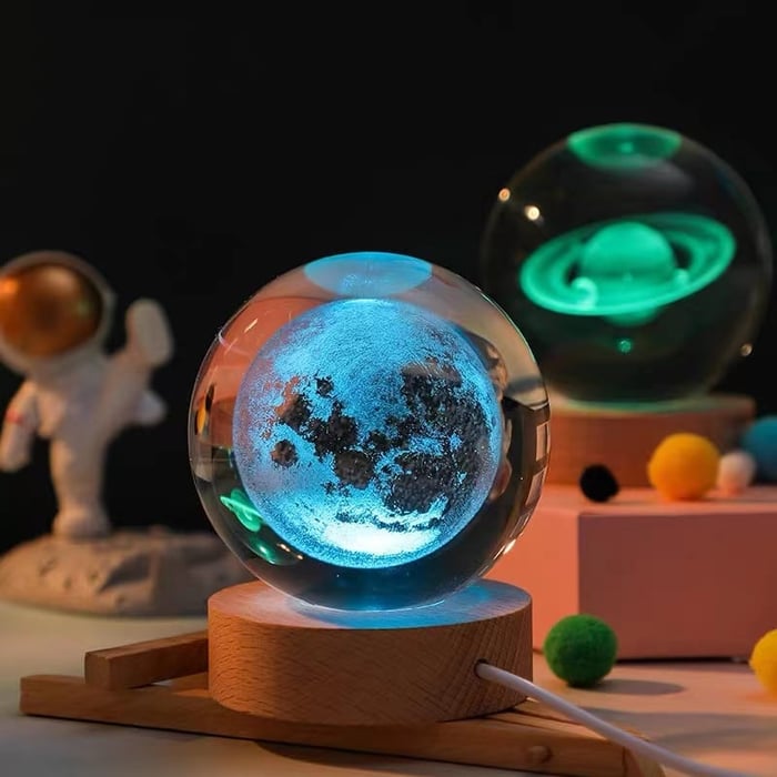 Ledsen™ CrystalBall - 3D Sluneční soustava Křišťálová koule s LED světlem