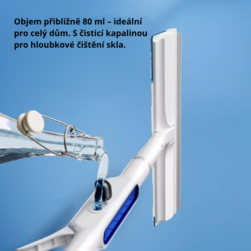 Multifunkční stěrka na okna se sprejem