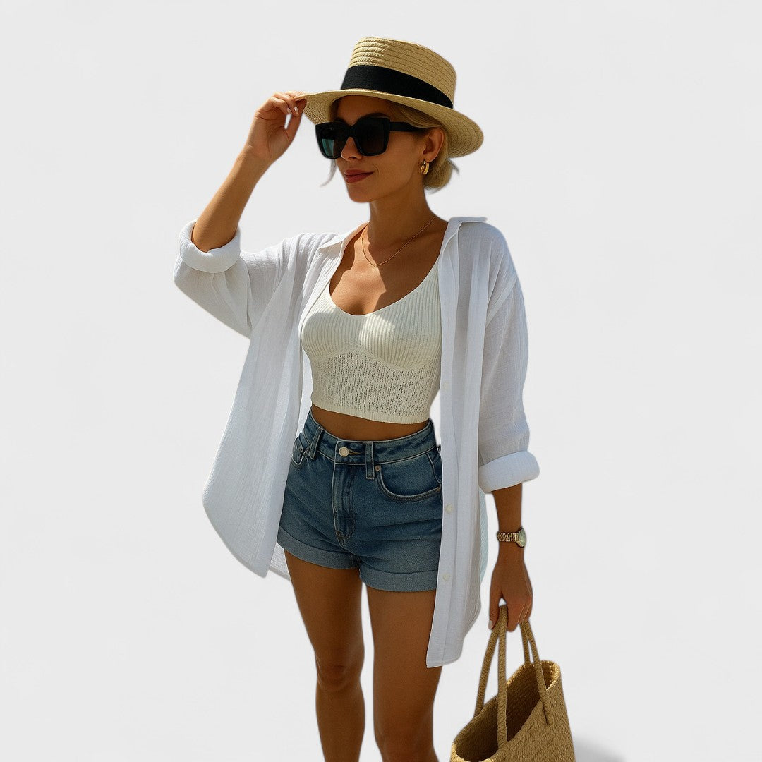 Irena - Casual Blůza ve stylu Ibiza
