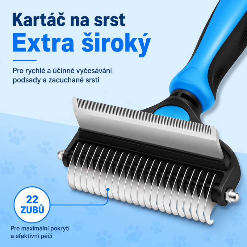 1+1 ZDARMA Kartáč na vyčesávání srsti – až o 90 % méně chlupů
