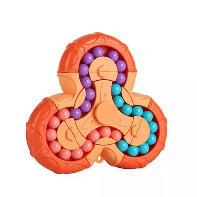 Kletshuts™ SensoryToy - 2 v 1 Rubikova kostka / Magická fazole Gyro Fidget Spinner