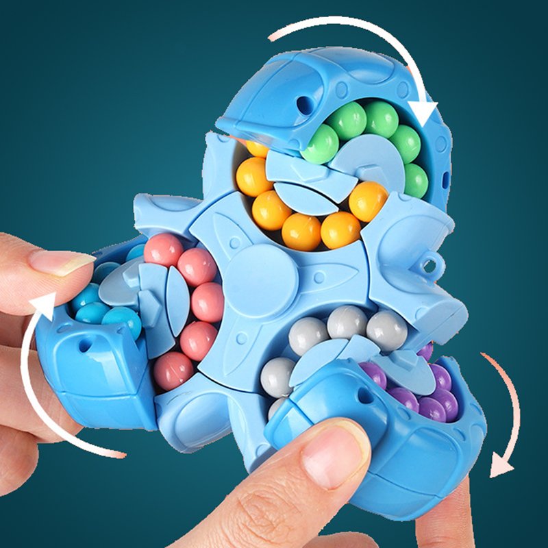 Kletshuts™ SensoryToy - 2 v 1 Rubikova kostka / Magická fazole Gyro Fidget Spinner