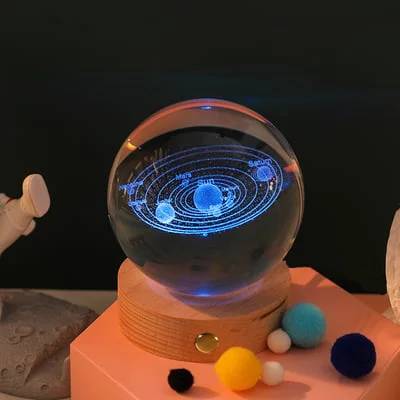 Ledsen™ CrystalBall - 3D Sluneční soustava Křišťálová koule s LED světlem