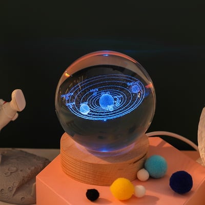 Ledsen™ CrystalBall - 3D Sluneční soustava Křišťálová koule s LED světlem