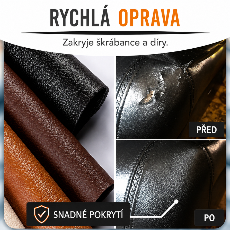 Samolepicí opravná záplata na kůži
