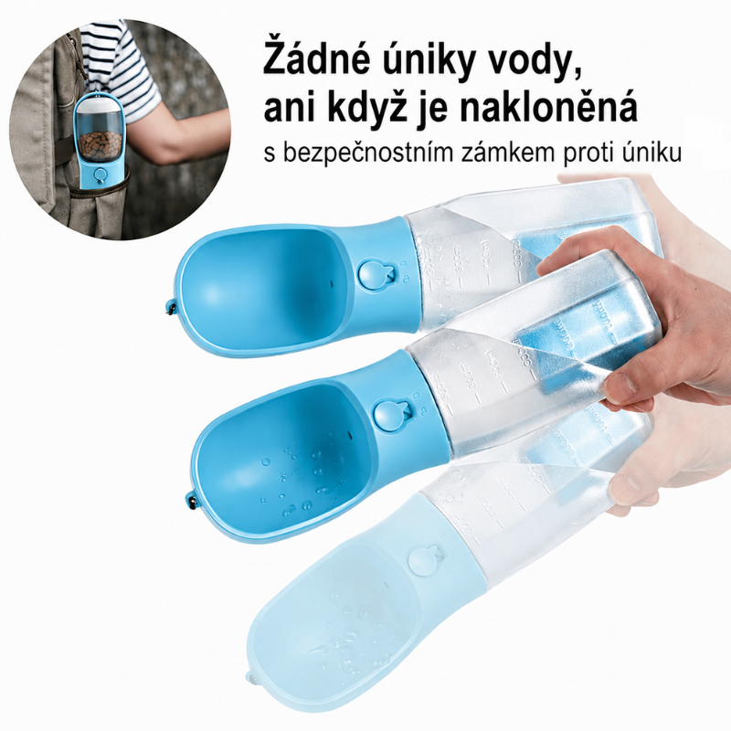 3-v-1 Přenosná Láhev pro Psy