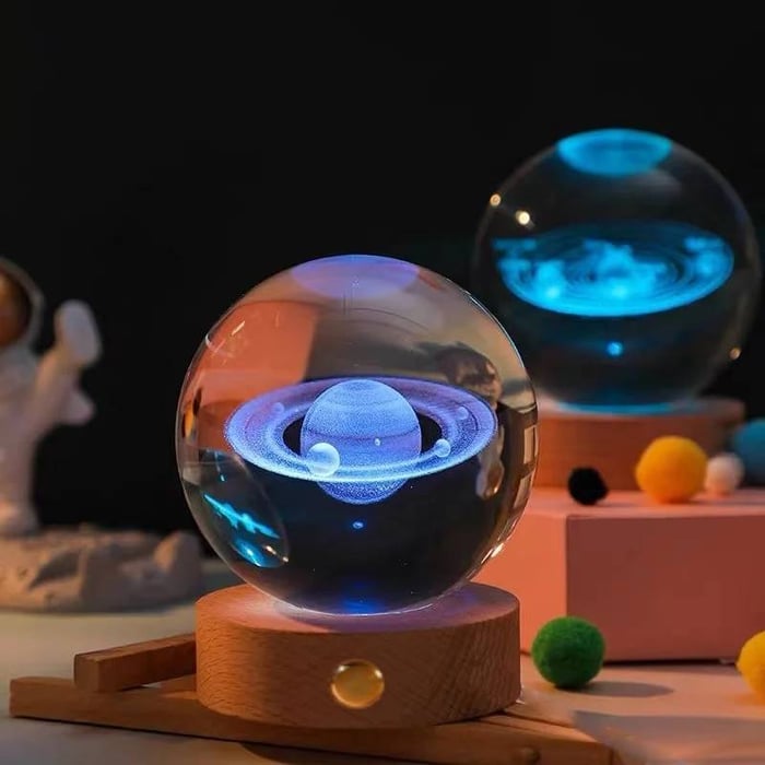 Ledsen™ CrystalBall - 3D Sluneční soustava Křišťálová koule s LED světlem