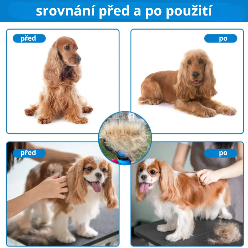 1+1 ZDARMA Kartáč na vyčesávání srsti – až o 90 % méně chlupů