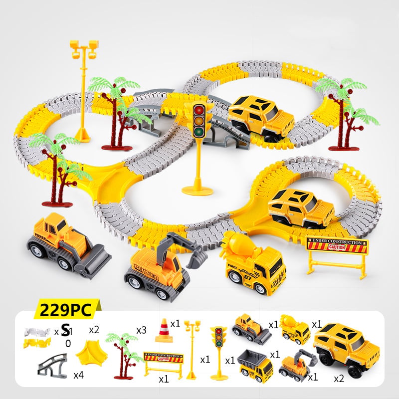 Kletshuts™ FlexibleTrack - Flexibilní železniční dráha hračková sada