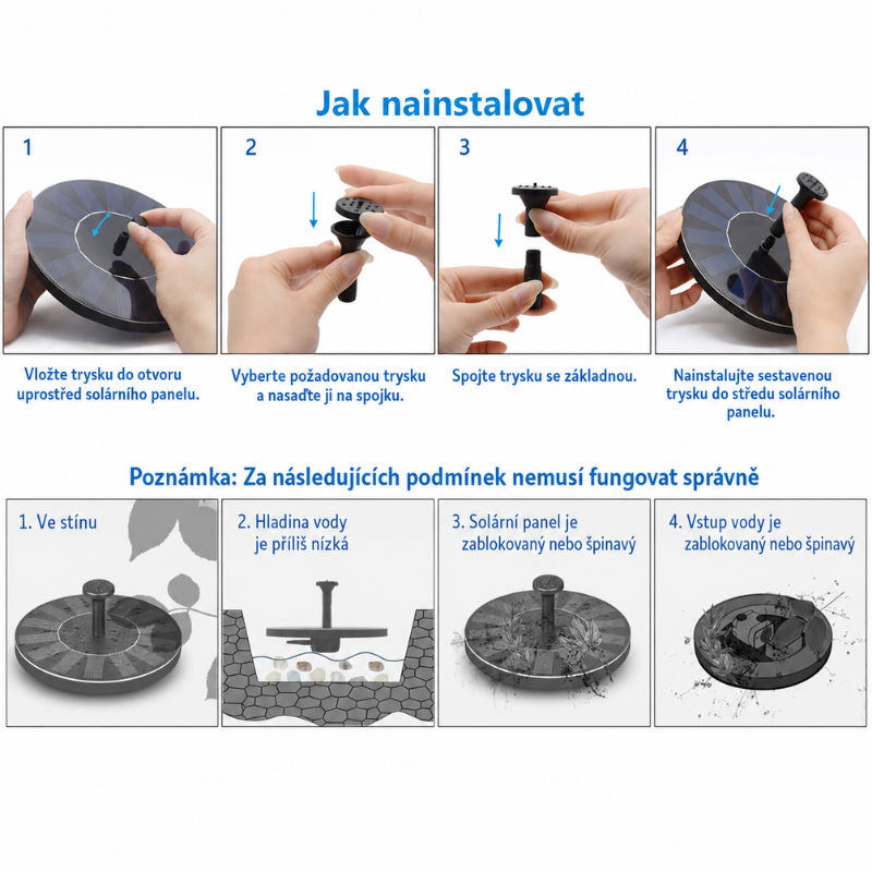 FONTANA | Oživte svou zahradu pomocí kouzelné solární fontány