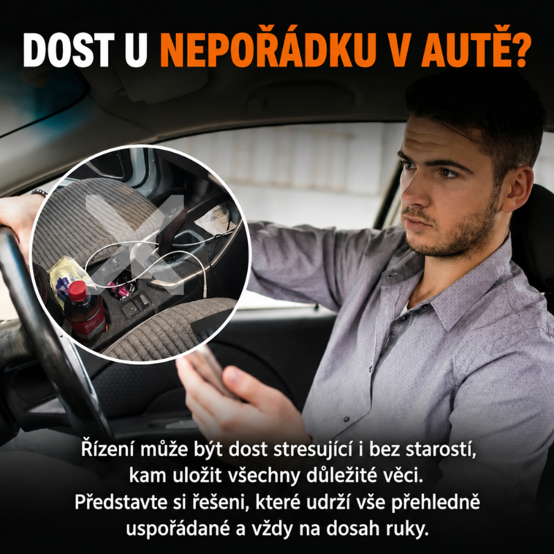 Luxusní kožená loketní opěrka do auta