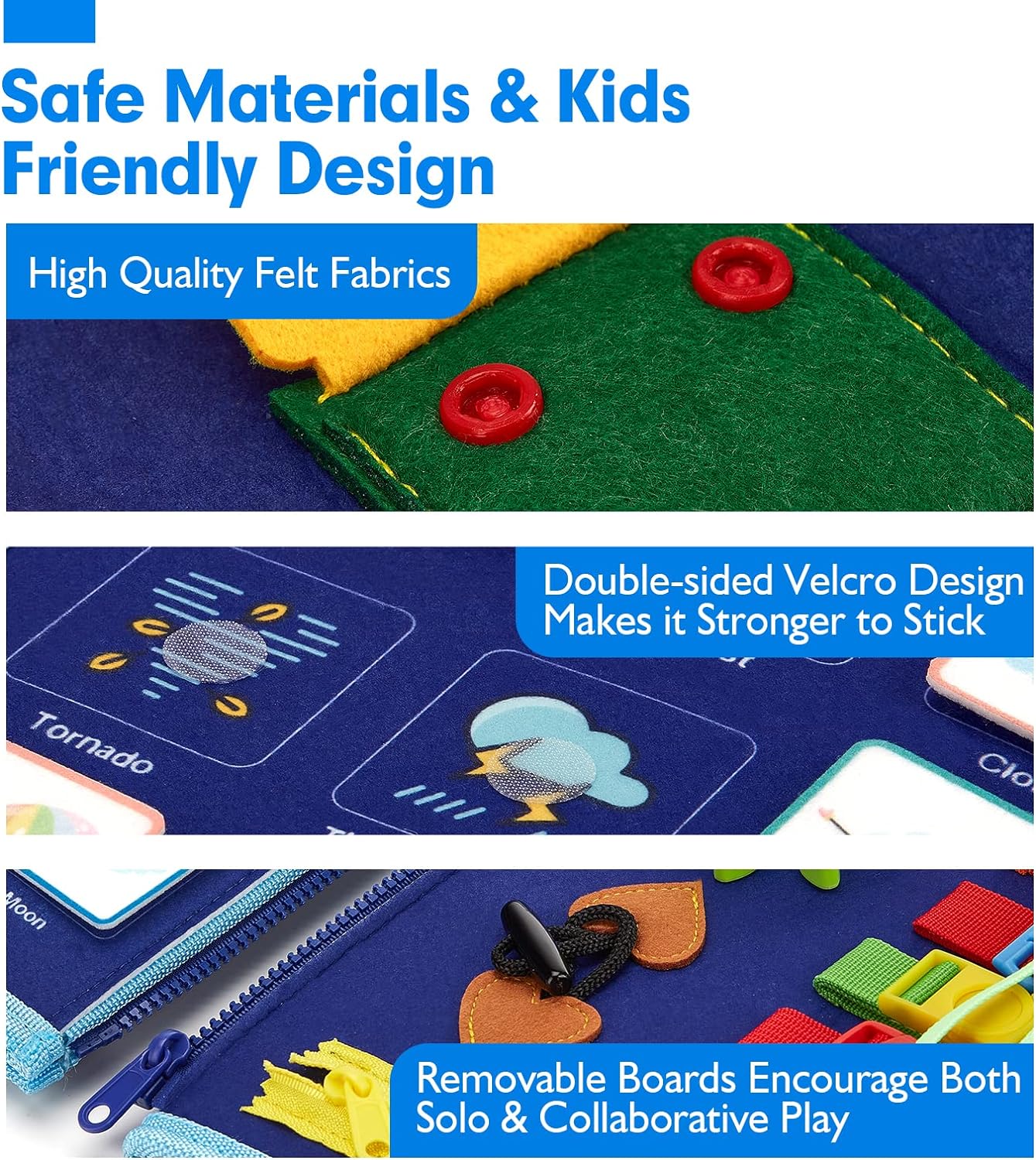 Kletshuts™ BusyBoard: Montessori vzdělávací zábavná deska pro jemnou motoriku