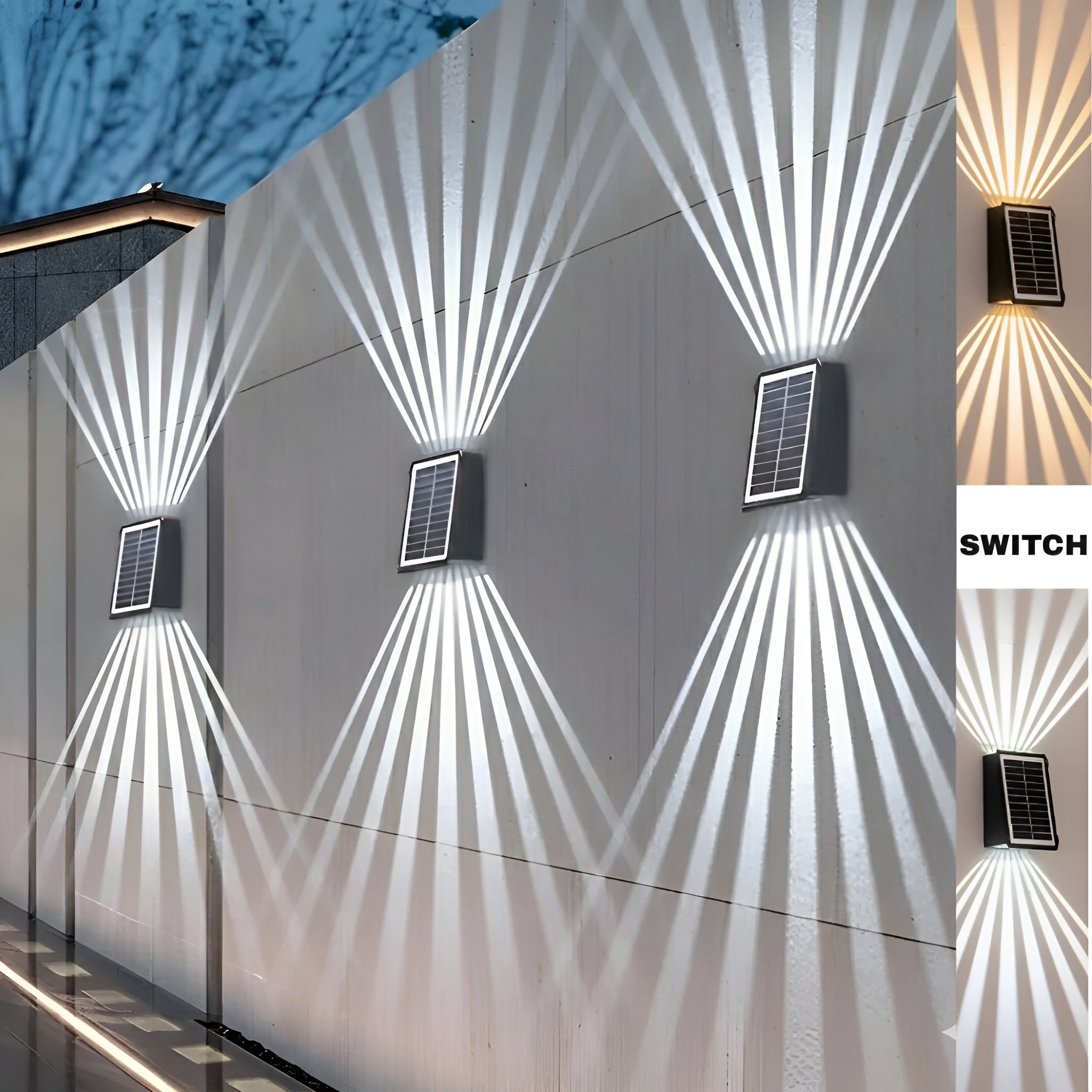 Ledsen™ WallLight: Solární Dvojitý Stín Murové Světlo