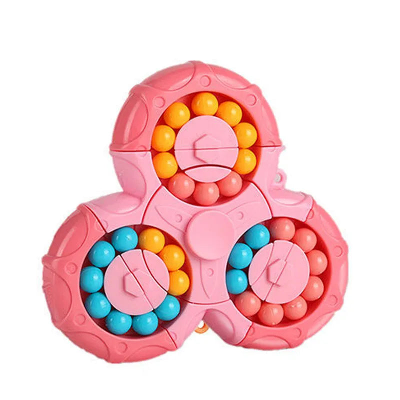 Kletshuts™ SensoryToy - 2 v 1 Rubikova kostka / Magická fazole Gyro Fidget Spinner