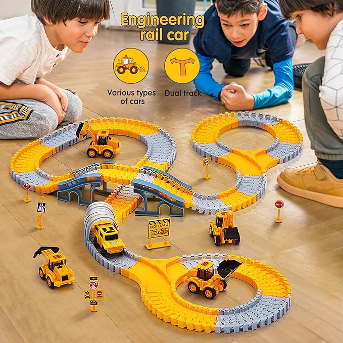 Kletshuts™ FlexibleTrack - Flexibilní železniční dráha hračková sada