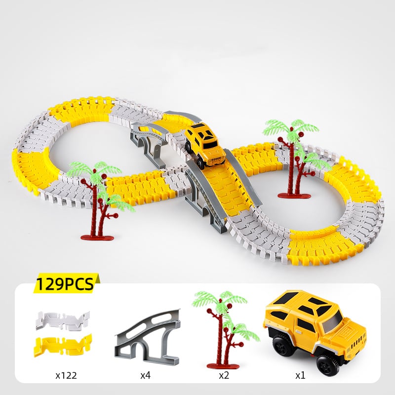Kletshuts™ FlexibleTrack - Flexibilní železniční dráha hračková sada